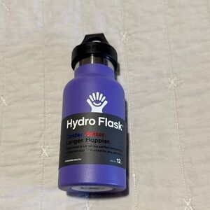 Hydro Flask in Bold Purple with Black Lid